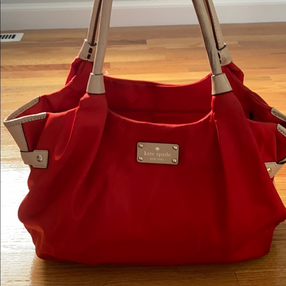 KATE SPADE Red Nylon Medium Tote